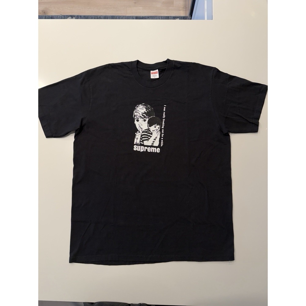 Supreme Freaking Out Tee Black FW23 Mens XL T-Shirt